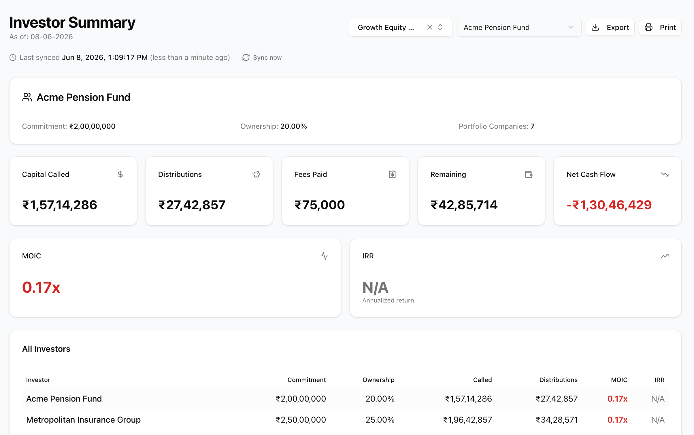 Fund Management Ledger